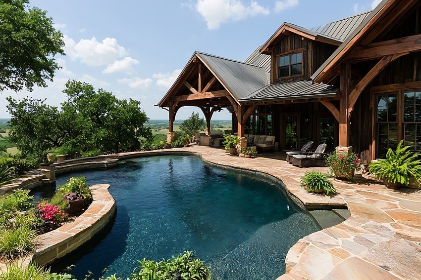 Lake Travis Home and Outdoor Living Area