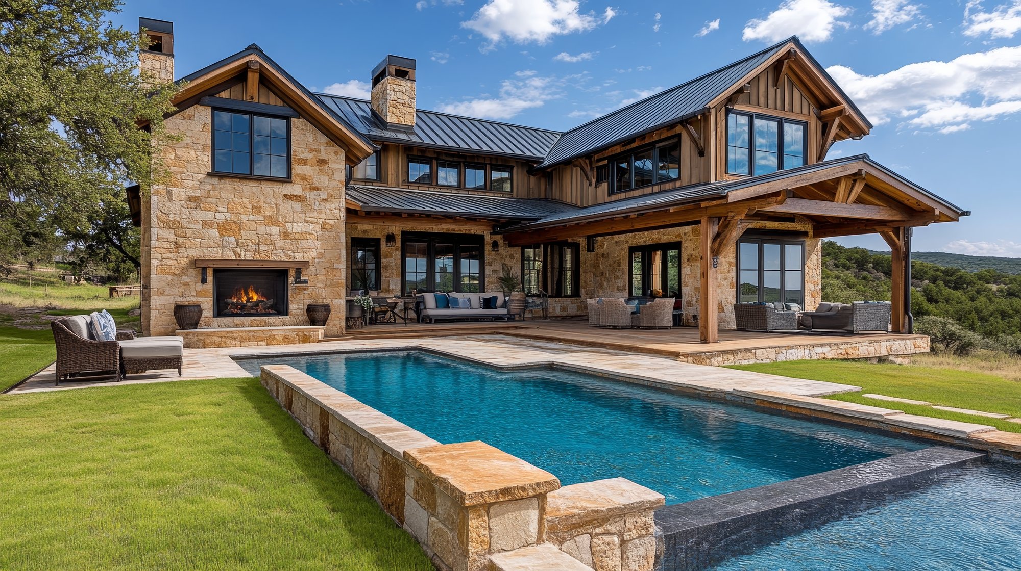 Contemporary farmhouse in the Texas Hill Country