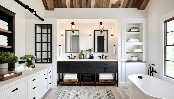 Luxury bathroom in a custom home by Truelux Fine Homes in Austin, Texas
