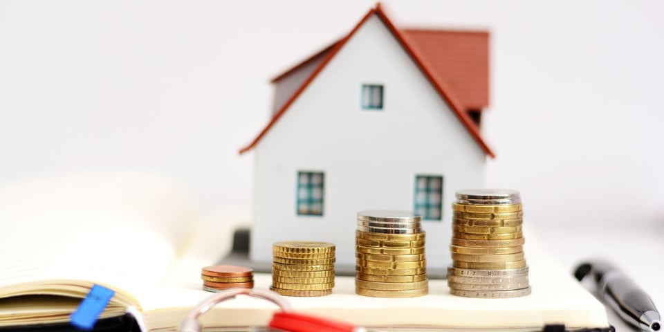 Fake Home with Golden Coins in Front