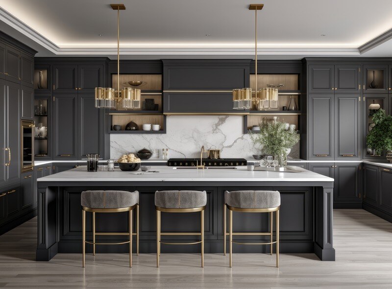 kitchen-gray-cabinets